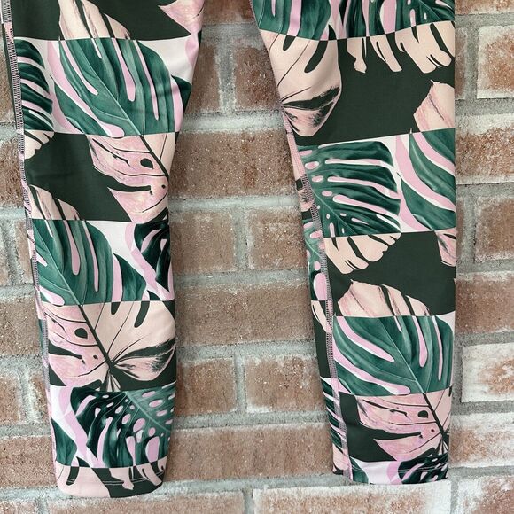 Nike Fast Crop Runway Leggings Leaf Pattern Small - Picture 10 of 10